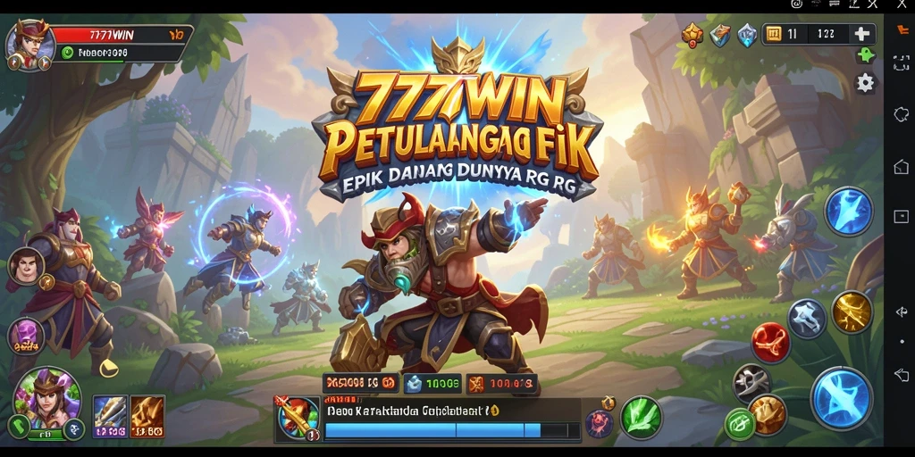 Tampilan gameplay seru dari 777WIN dengan aksi RPG yang mendebarkan.