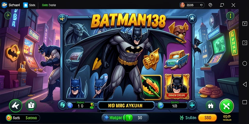 Tampilan menarik gameplay Slot BATMAN138 yang penuh warna.