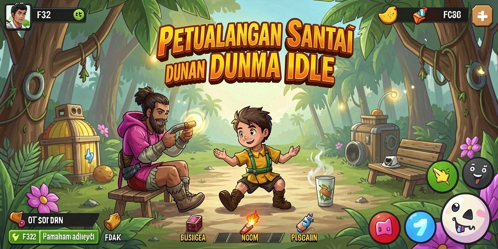Screenshot utama F32 menunjukkan gameplay yang menarik dan santai.