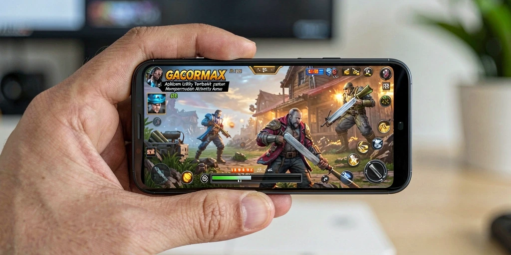 Screenshot utama GACORMAX menampilkan antarmuka aplikasi Utility yang mudah digunakan.