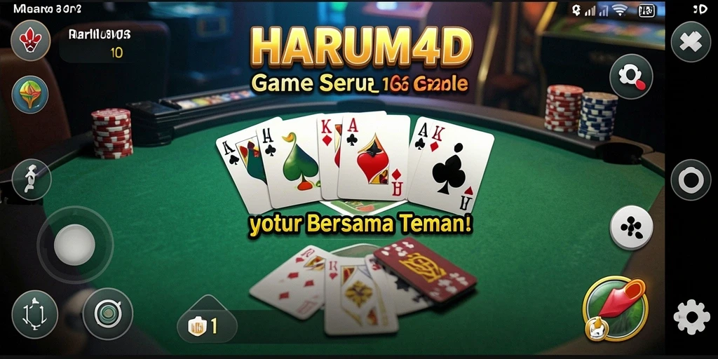 Tampilan gameplay seru dari HARUM4D yang menampilkan strategi Gaple.
