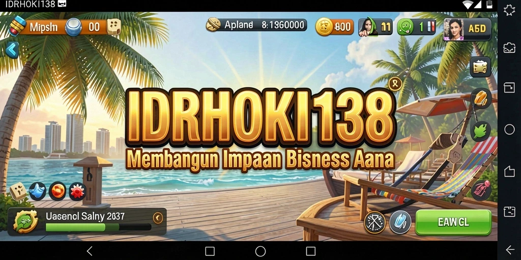 Screenshot gameplay <strong>IDRHOKI138</strong> menampilkan elemen strategi bisnis yang mendalam.