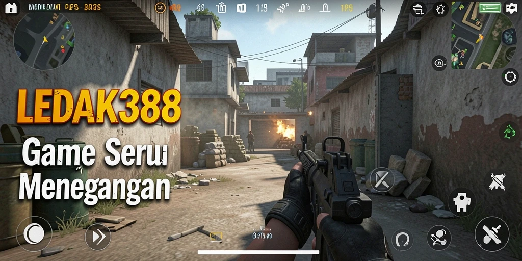 Screenshot gameplay LEDAK388 yang menunjukkan aksi seru FPS.
