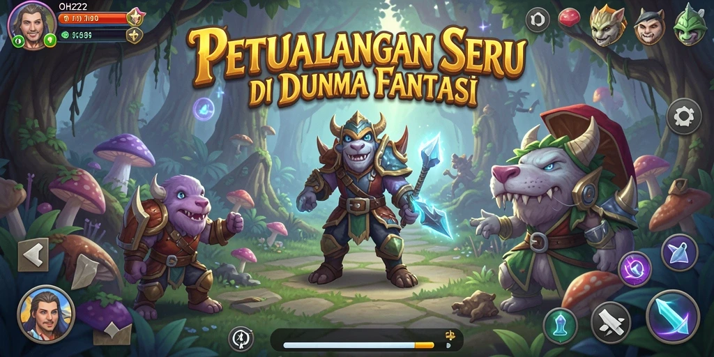 Screenshot gameplay OH222 menunjukkan aksi petualangan yang seru.