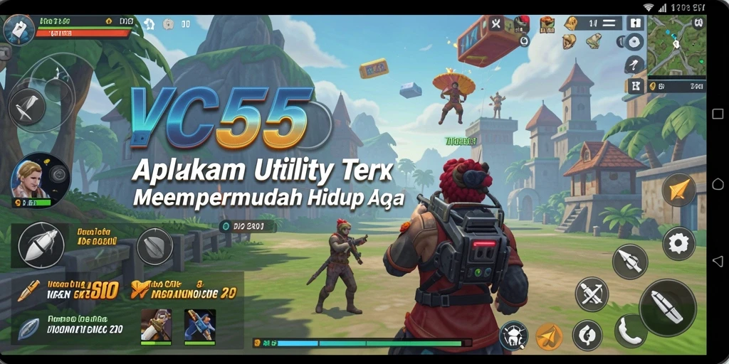Tampilan utama VC55 dengan berbagai fitur Utility yang menarik.
